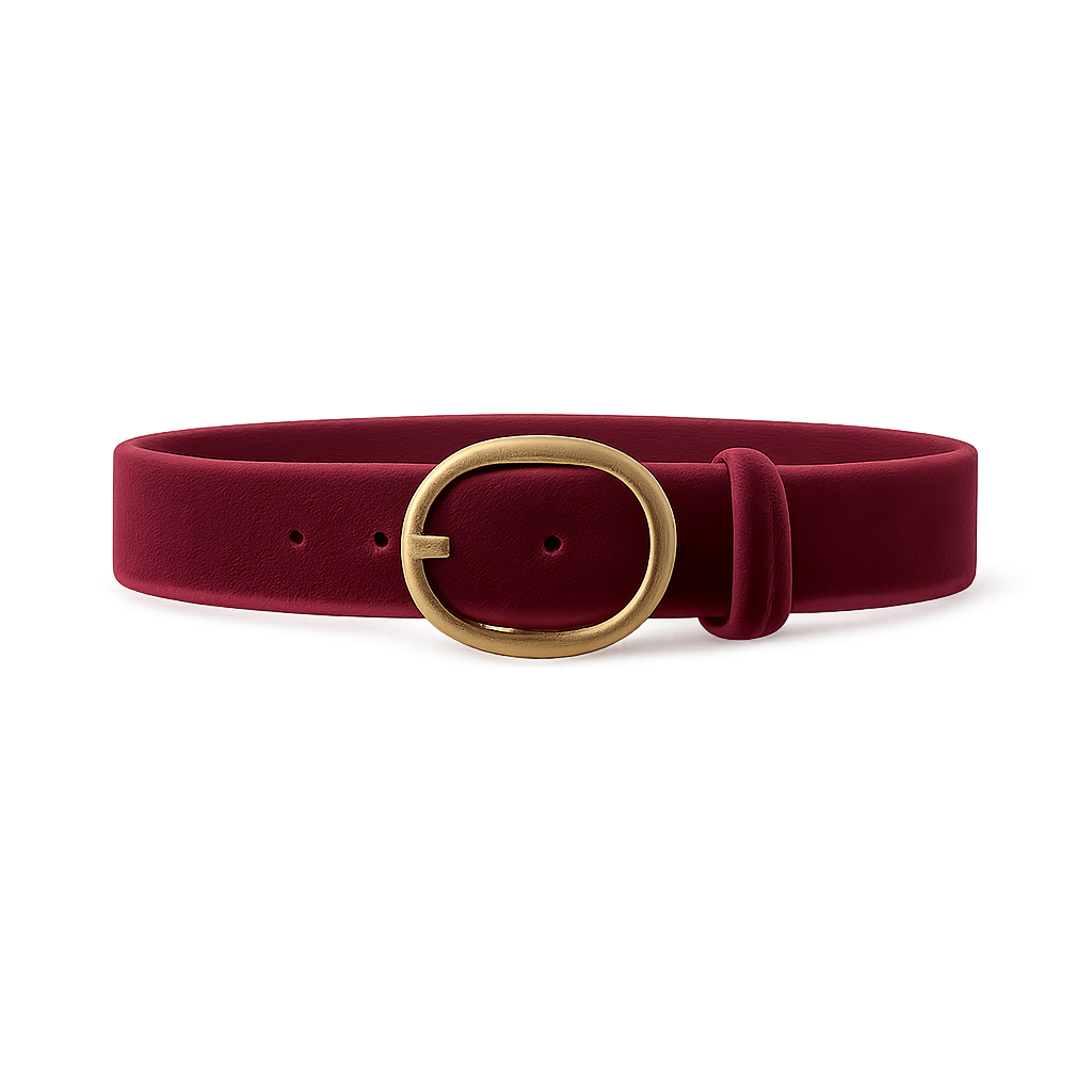 Burgundy Velvet Belt