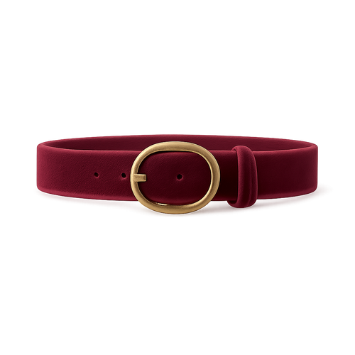 Burgundy Velvet Belt