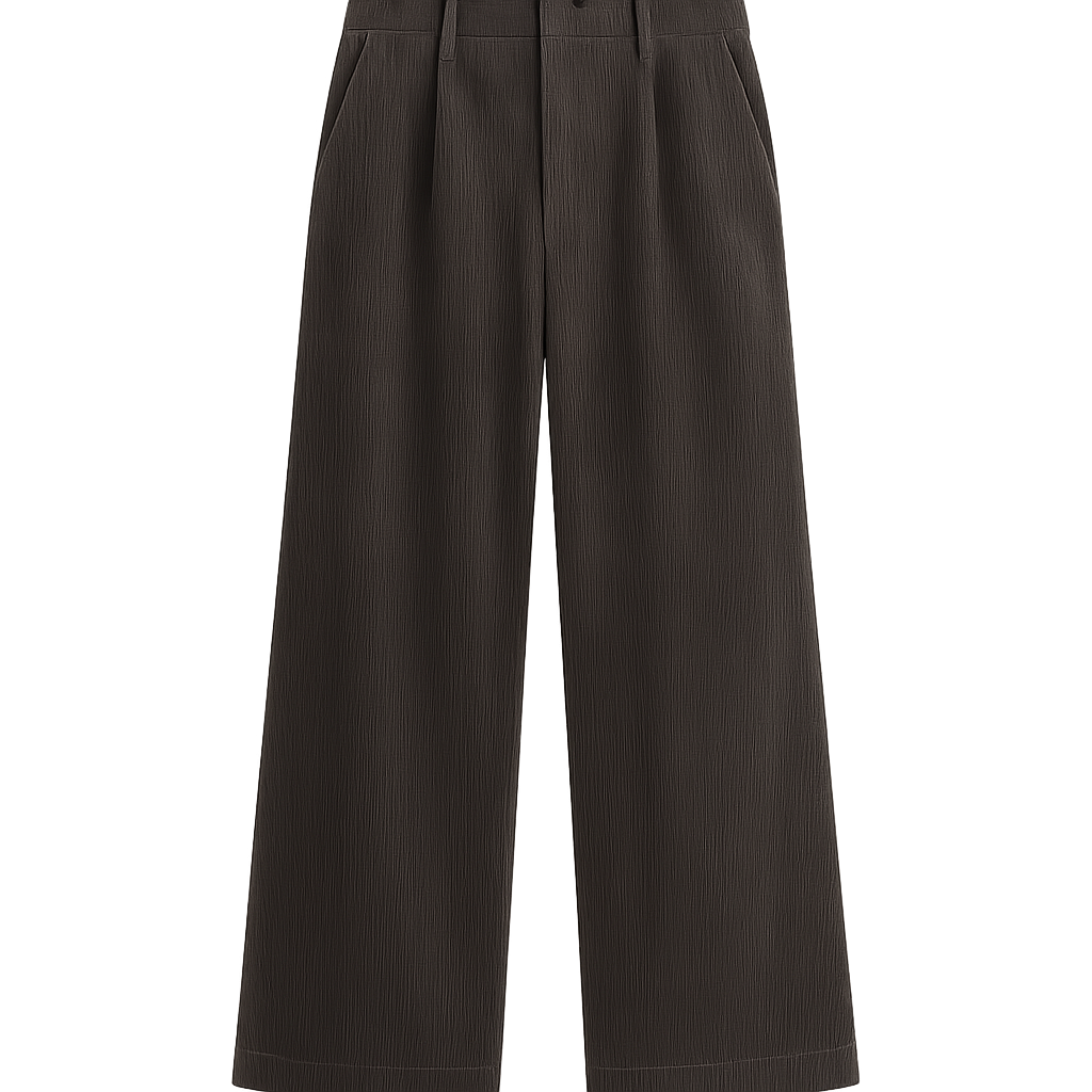Charcoal Corduroy Wide-Leg