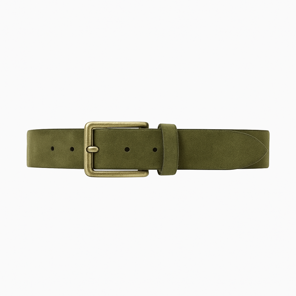 Olive Suede Belt