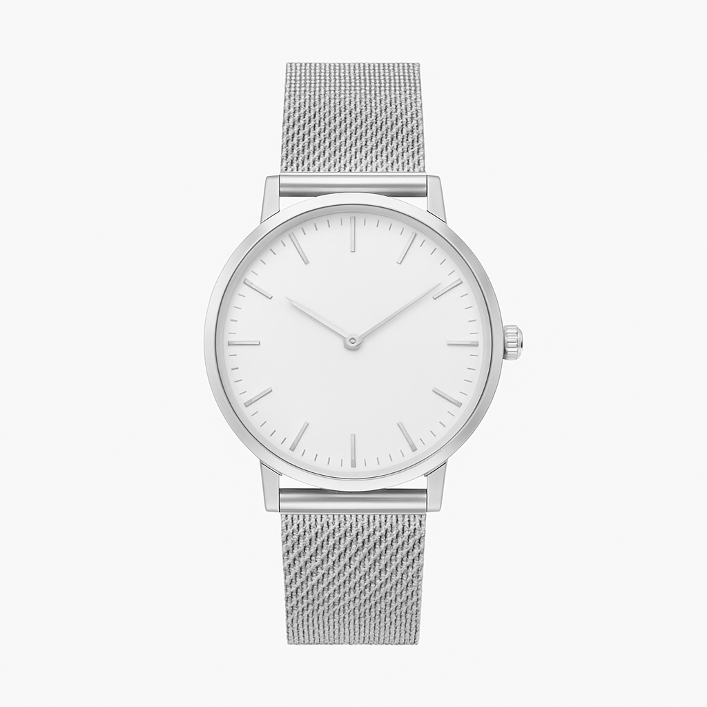 Silver Mesh Watch - Harringtonx Watches